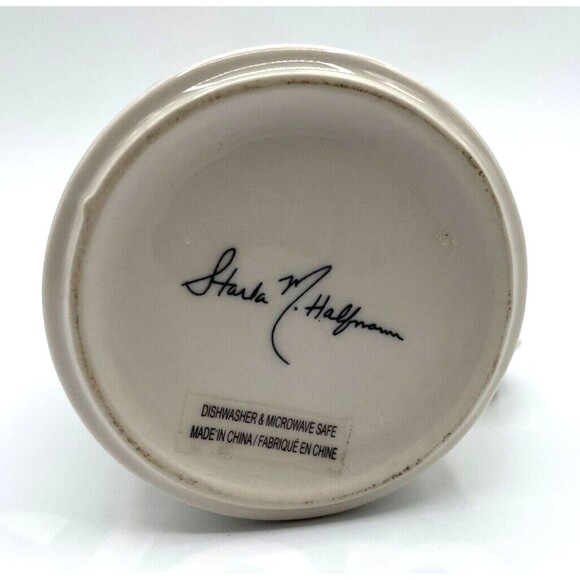 Anthropologie Petal Palette Mug Monogram “N” Starla M Halfmann Ceramic Floral - Picture 8 of 8